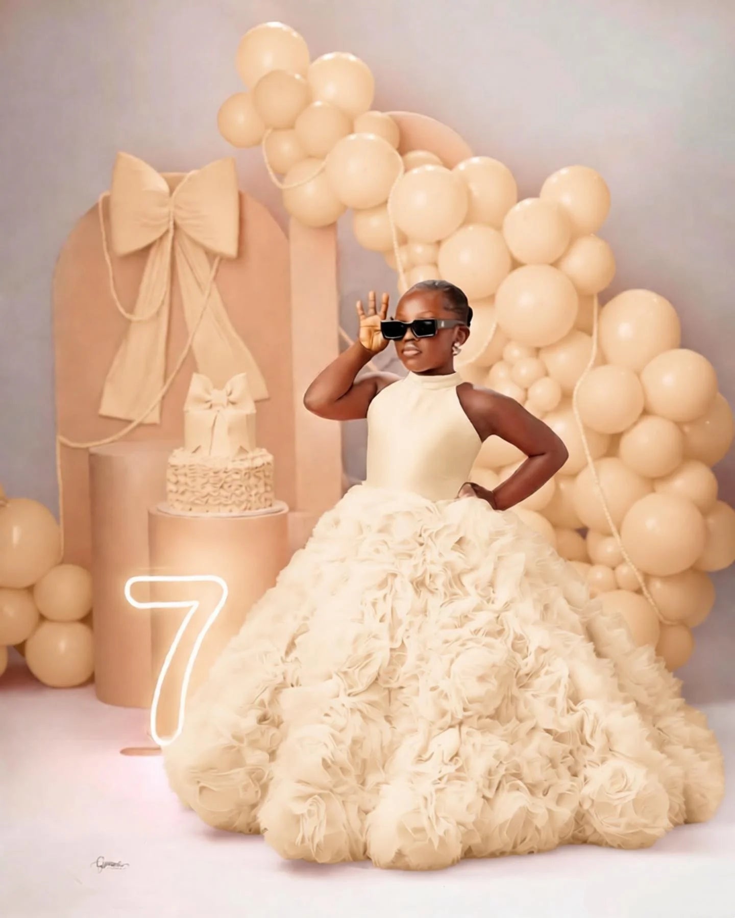 Luxury Puffy Ballgown Girls Birthday Party Dress Customized Flower Girl Dresses for Wed Little Queens Pageant Homecoming Dress
