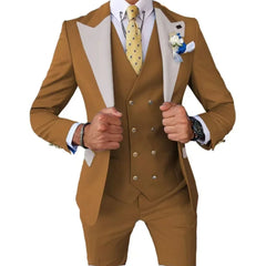 Formal Men's Suits 3 Pcs Slim Fit Suit Classical Groomsman Tuxedo Wedding Formal Party  Set  Wedding Prom (Jacket+ Pants +Vest)
