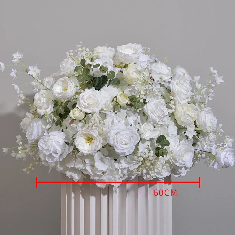 70CM Artificial Hydrangea Rose Flower Ball Wedding Road Guide Flower Table Placement Silk Flower Showcase Exhibition Hall Layout