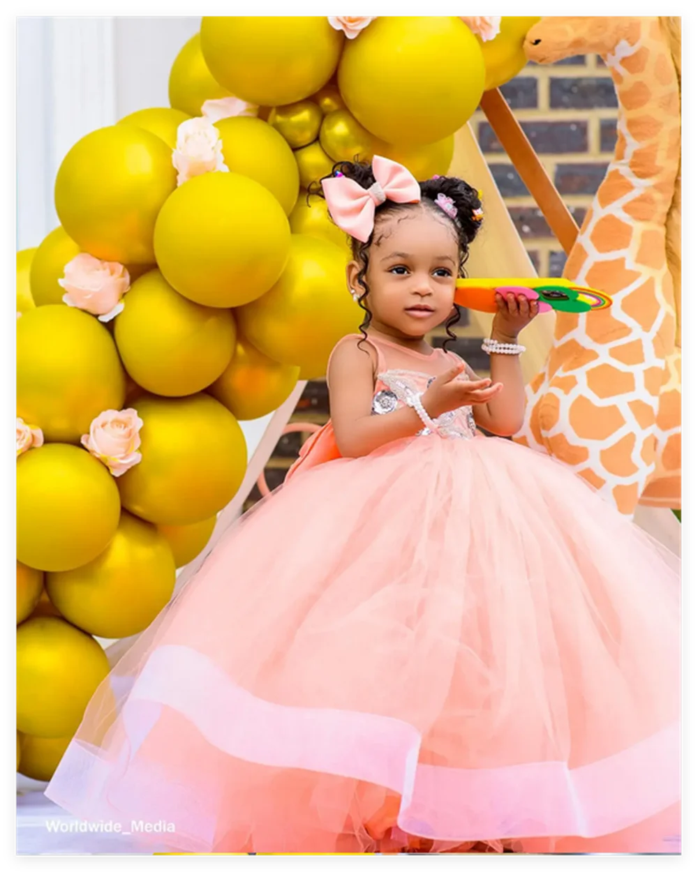 Flower Girl Dress Children Wedding Bridemaid Dresses Kids Pink Tutu Sequin Gowns Girl Boutique Party Wear Elegant Frocks