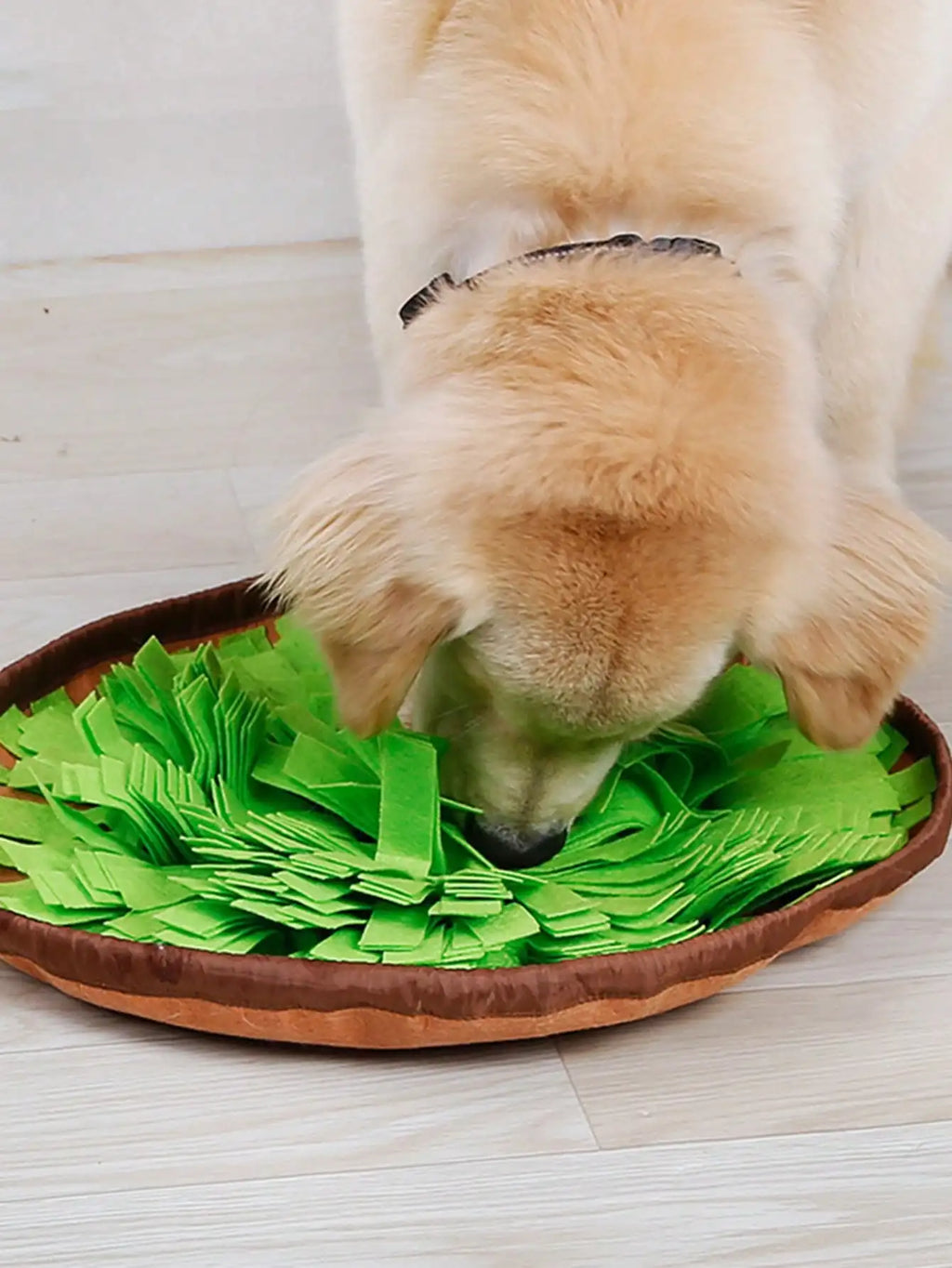 Showlu Fashion Store pet snuffle mat for dogs, nosework feeding mat, slow feeder for training and stress relief with natural foraging design.