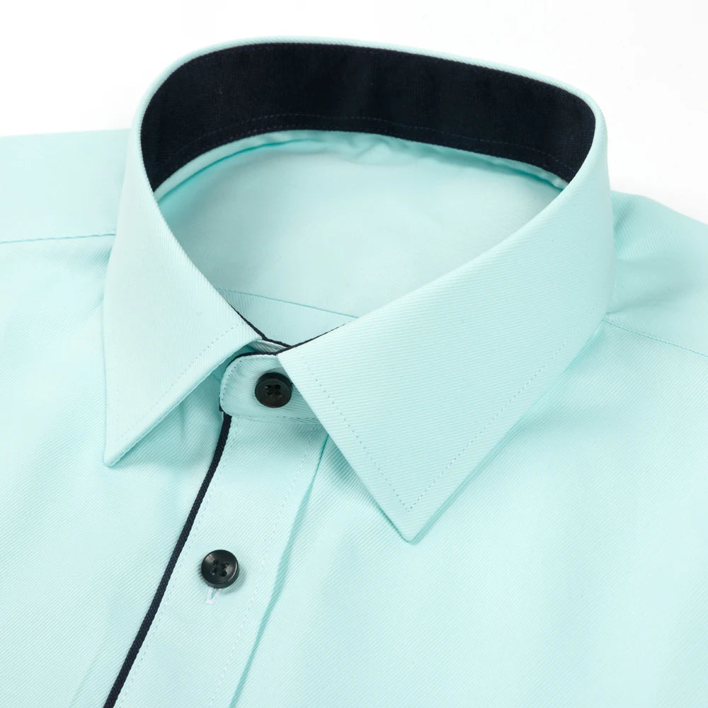 Payel men's slim-fit dress shirt in cotton blend with long sleeves, stylish business top from Showlu Fashion Store