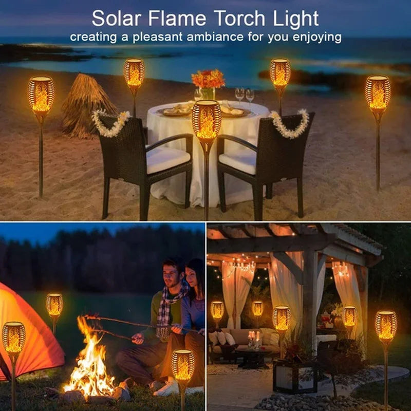 Solar Dancing Flame LED Garden Lantern by Showlu Smart General with flickering flame design for outdoor decor