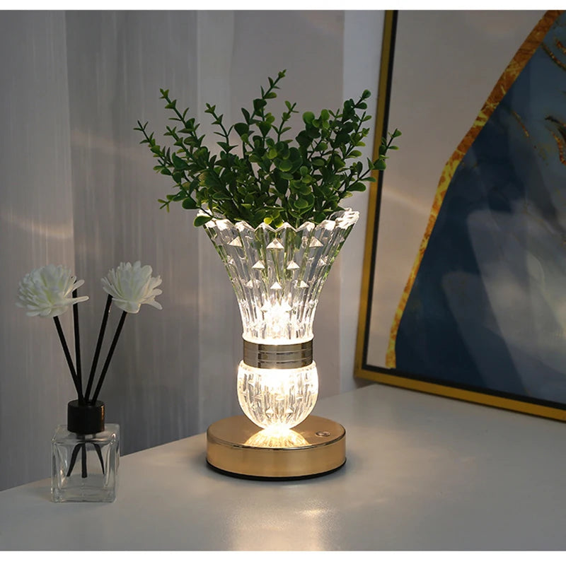 Showlu Smart General LED color-changing vase with vibrant, multi-colored lighting effect and sleek modern design.