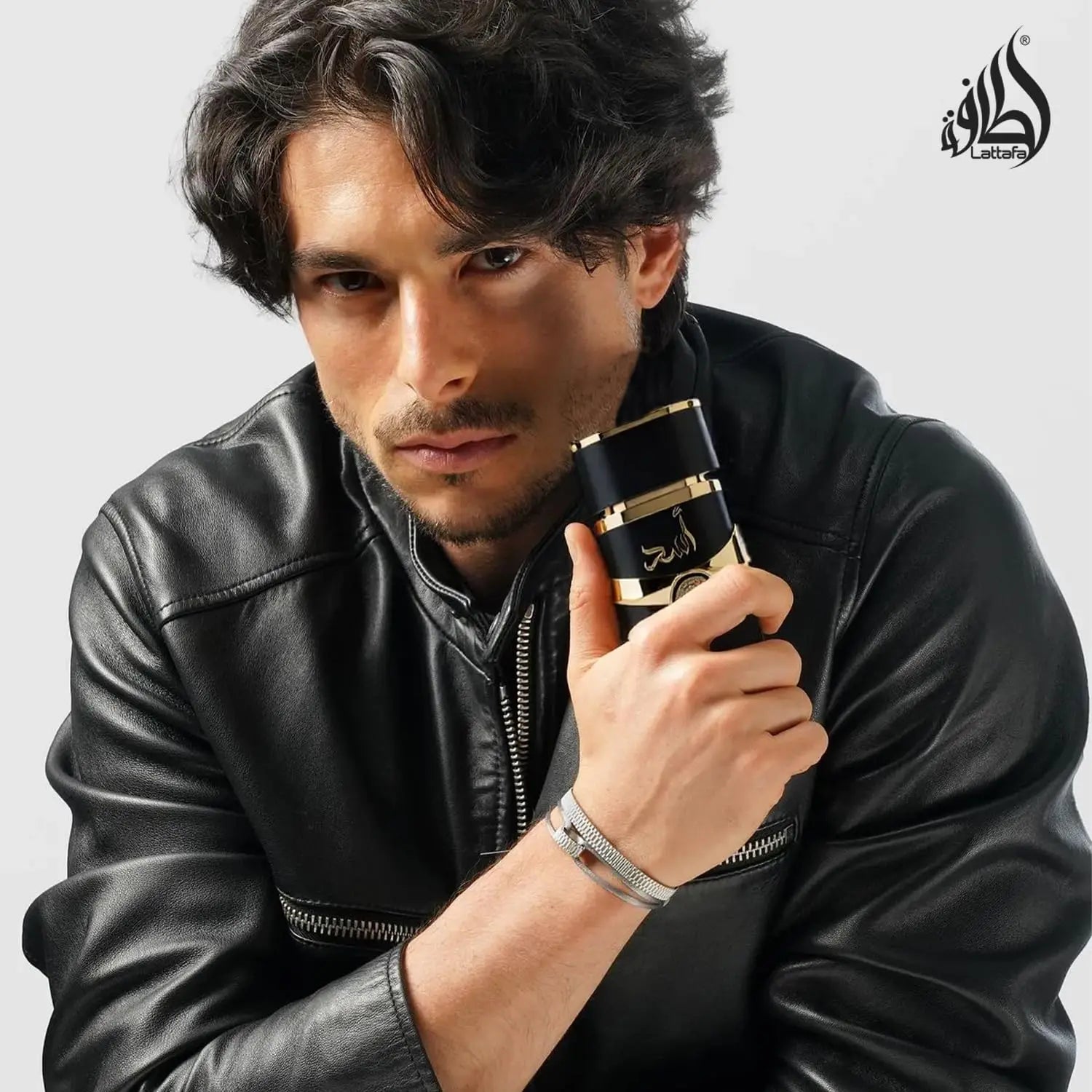 Lattafa Asad Pheromone perfume bottle for men and women, Arabian fragrance in a 100ml spray bottle.