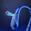 Showlu Smart portable neck fan with 5-speed USB rechargeable design and 4000mAh battery, shown worn around the neck.