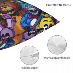 Five N Ights At Freddy's FNAF Square Pillowcase Pillow Cover Cushion Zip Decorative Comfort Throw Pillow For Home Sofa