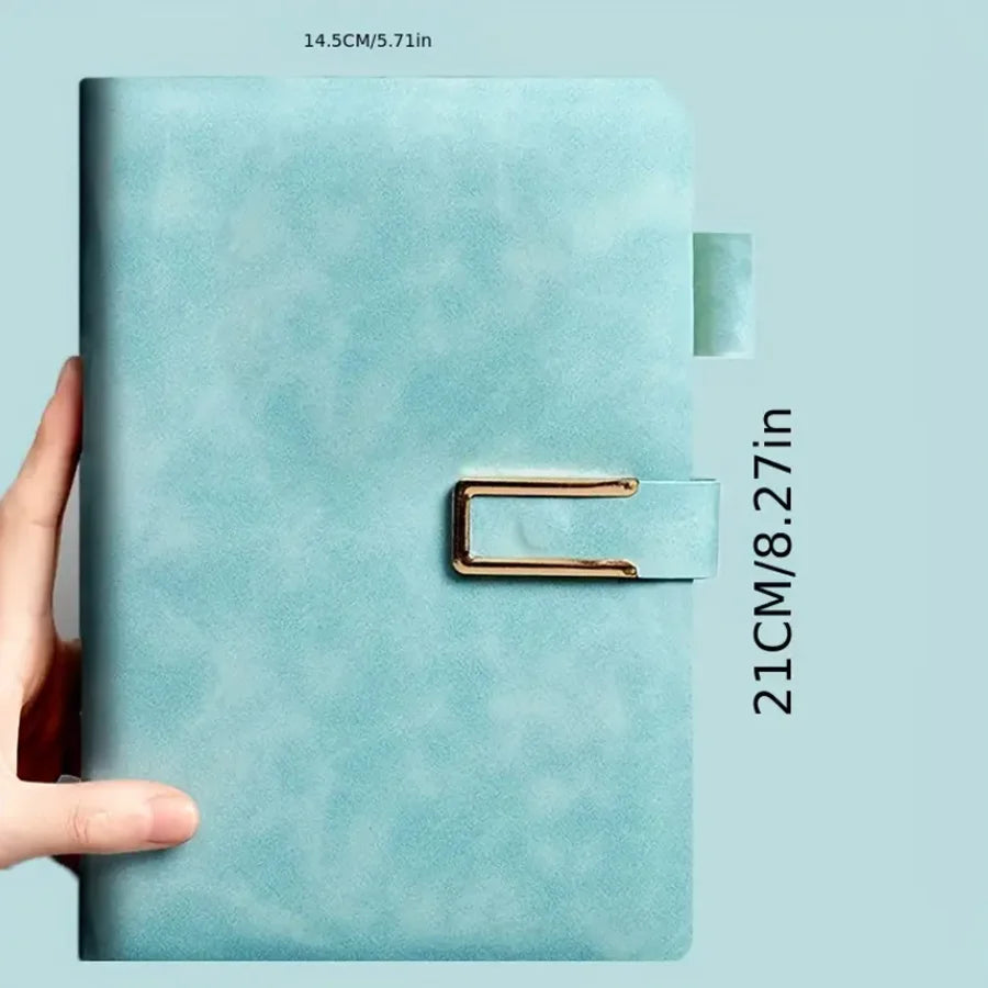 Showlu personalized vintage A5 leather notebook with soft cover, featuring classic design and custom engraving.