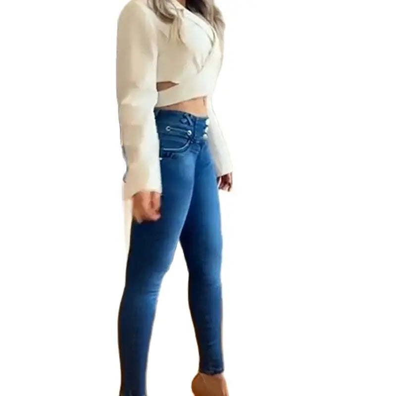 High-waisted Hip-lifting Sculpted Jeans Shapewear Pants Waist Shaper For Women  Slimming Body Sculpting  hip Pads