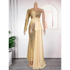 Luxury Party Evening Dresses Sequin Mermaid Gown Elegant Women Wedding Prom Dress Sexy Bodycon Long Robe 2025 New Year Clothing
