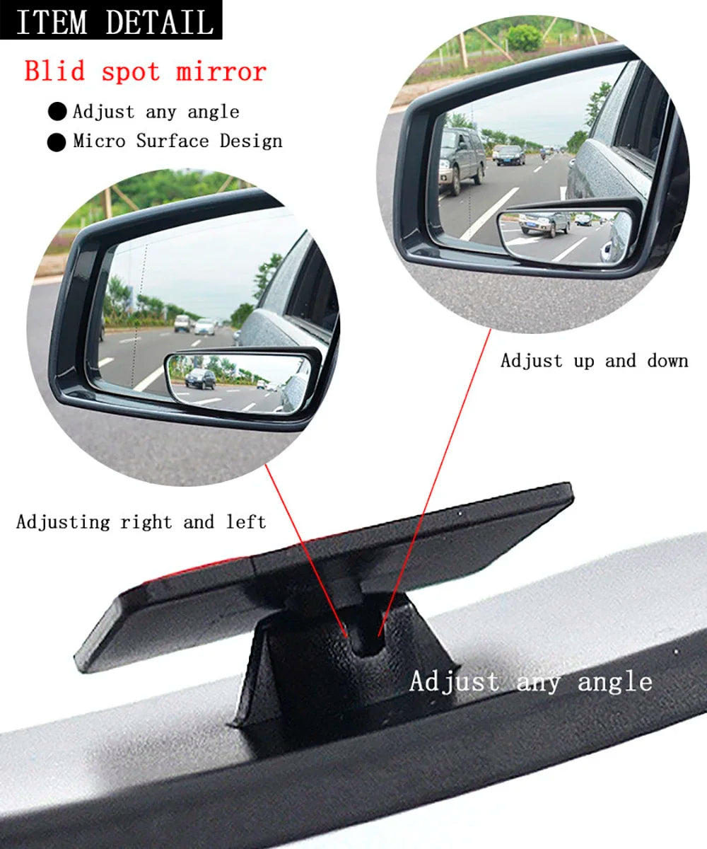 Universal convex side mirror clip-on for car blind spots, Showlu Smart General. Reflective, easy-to-install vehicle accessory.