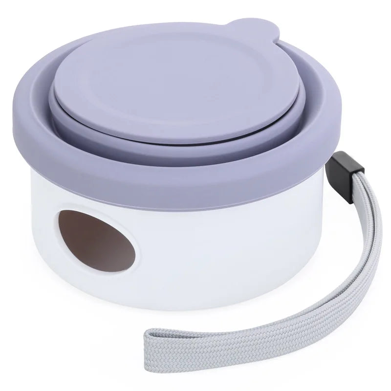 Showlu 3-in-1 portable dog water bottle with leak-proof travel food bowl, ideal for pet hydration on the go.