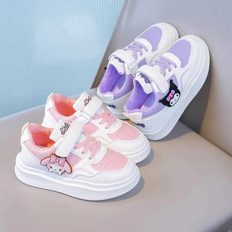 Sanrio Kuromi Melody kids casual sneakers by SHOWLU FASHION STORE, featuring anti-slip soft sole and cute character design.