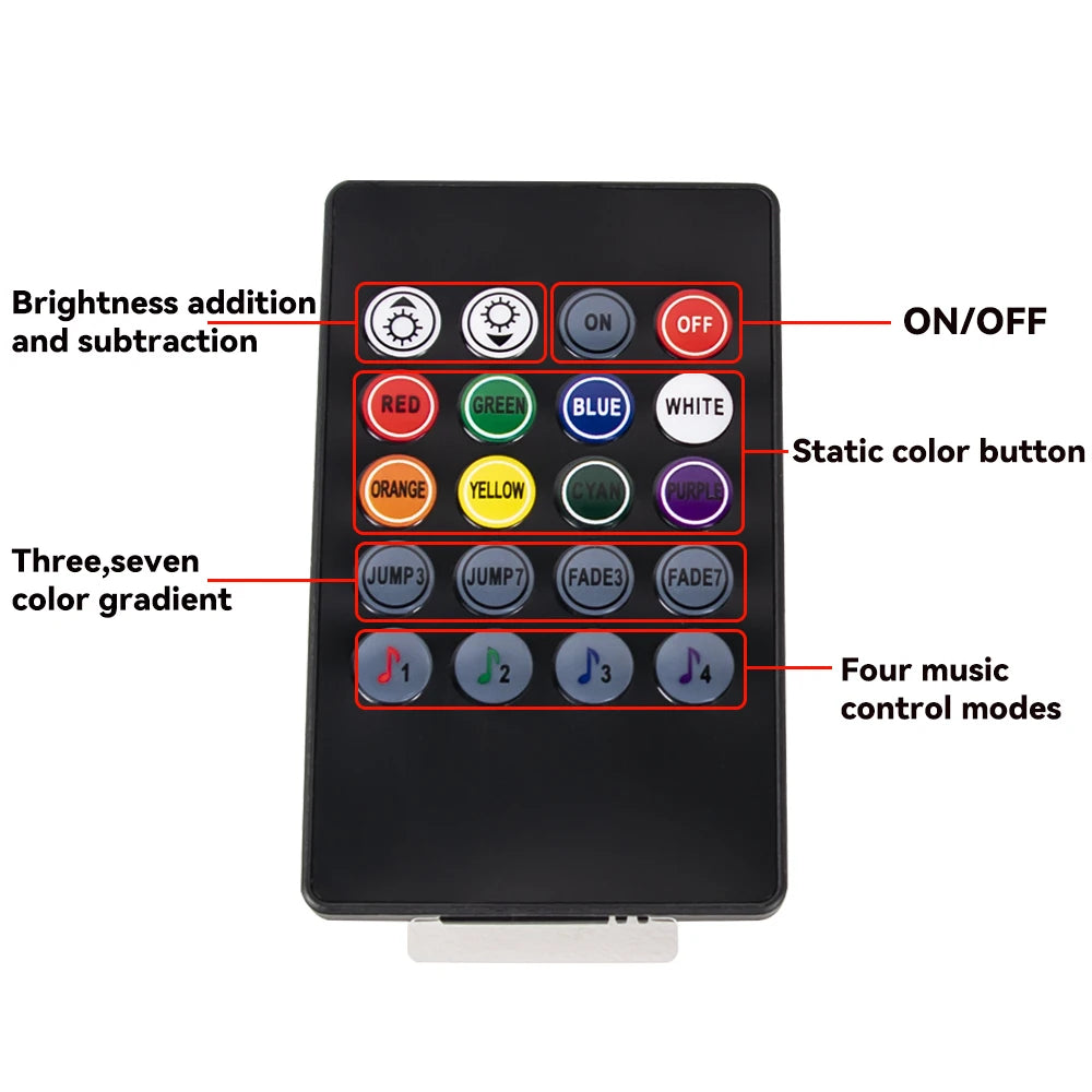 Showlu Smart General WUMFIRE RGB Car Underbody LED Lights installed under vehicle, colorful illumination visible at night