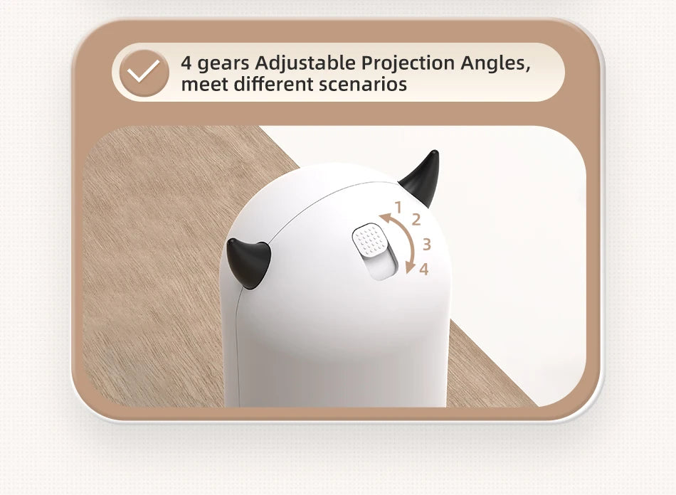Showlu Smart General ROJECO automatic cat laser toy with rotating laser pointer and playful design for feline entertainment.