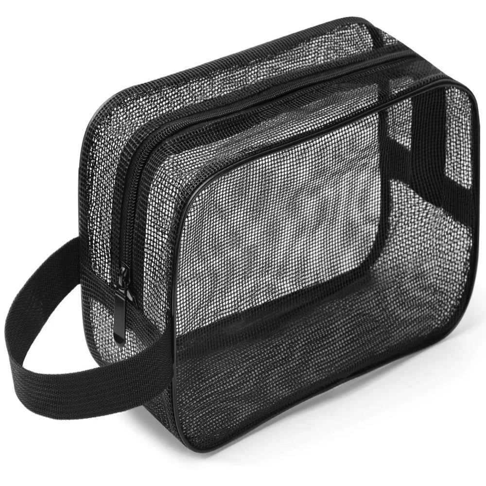 SHOWLU FASHION Mesh Shower Tote Bag made of quick-dry nylon, ideal for beach storage and shower essentials.