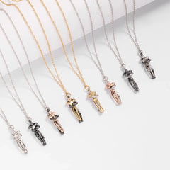 Fashion Hugging Necklace Jewelry Choker Hug Pendant Chain Men Necklaces For Lover Women Couple Men Lady Female Male Gift