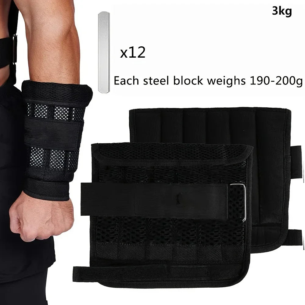 Showlu adjustable weight vest and ankle weights for strength training, featuring padded straps and durable fabric for comfortable workouts.