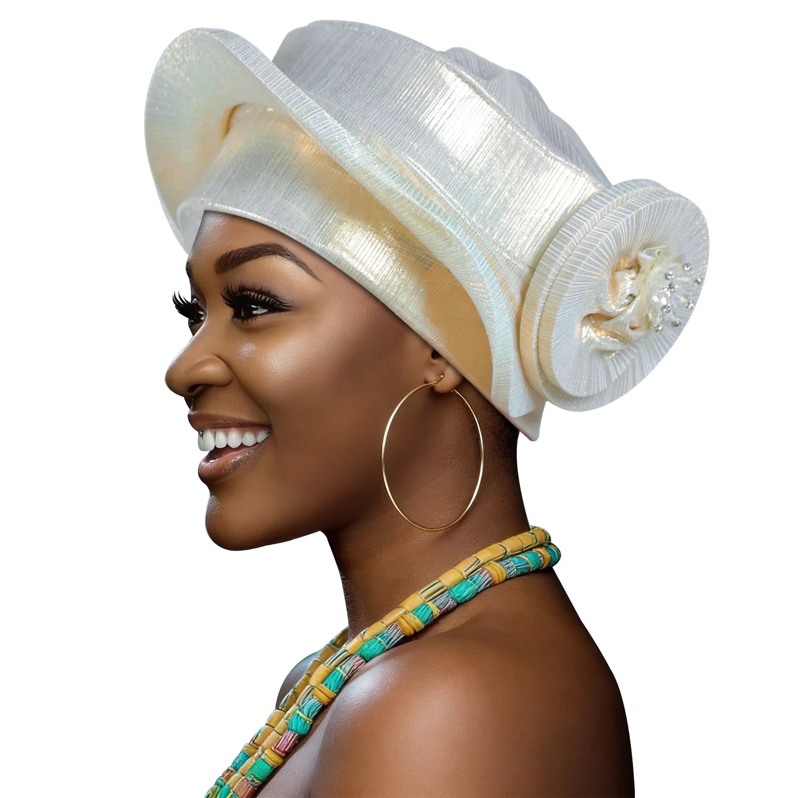 Effortless Nigerian headtie in 2026 auto gele style by Showlu Smart General, designed for versatile occasions and elegant fashion.