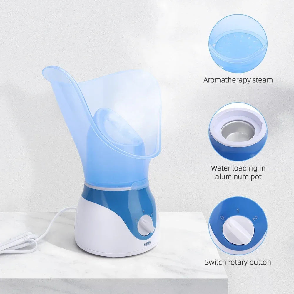 Showlu Smart General facial steamer with hot and cold spray for face moisturizing and skin refreshment.