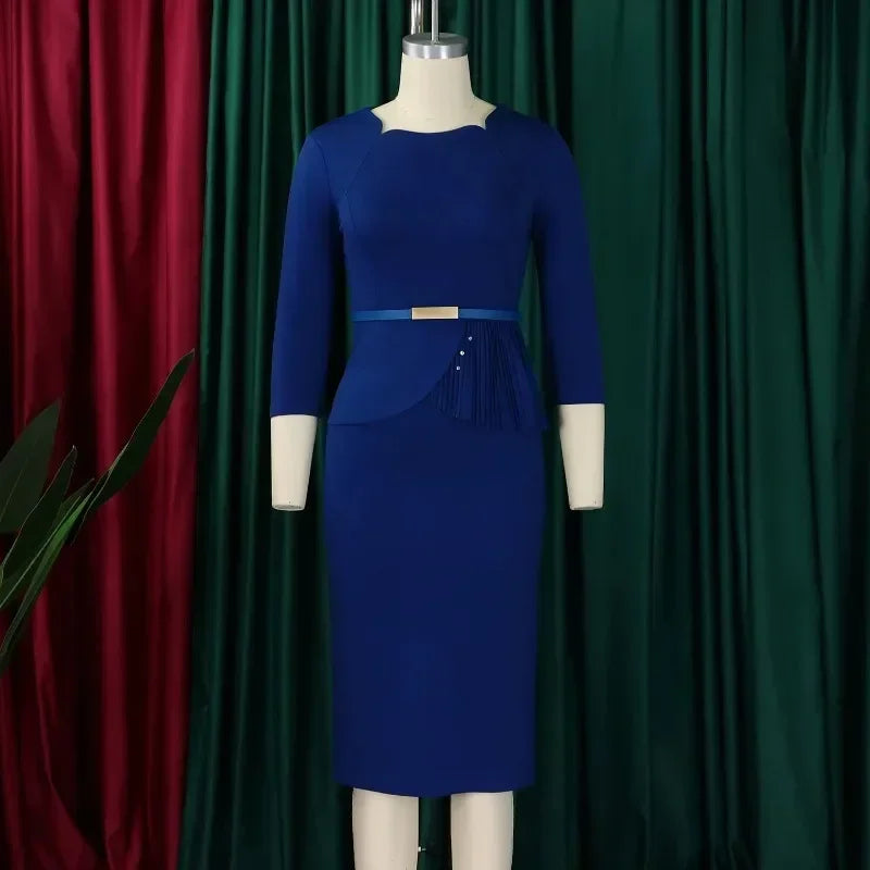 Elegant African dashiki bodycon dress by SHOWLU FASHION STORE, featuring vibrant patterns and polyester fabric for stylish wear.