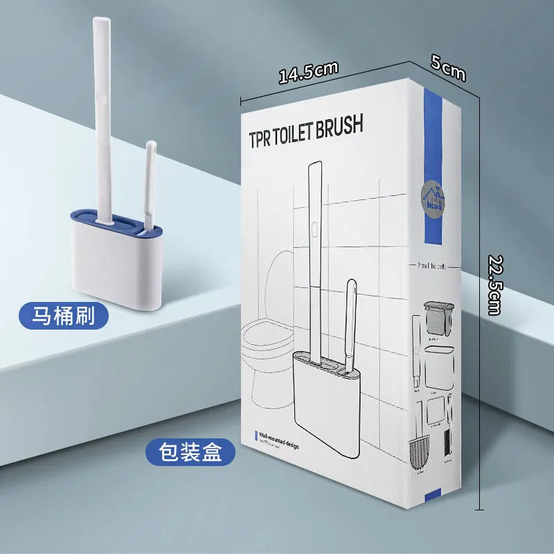 Showlu Smart General silicone toilet brush with holder, featuring a sleek design and durable bristles for effective cleaning.