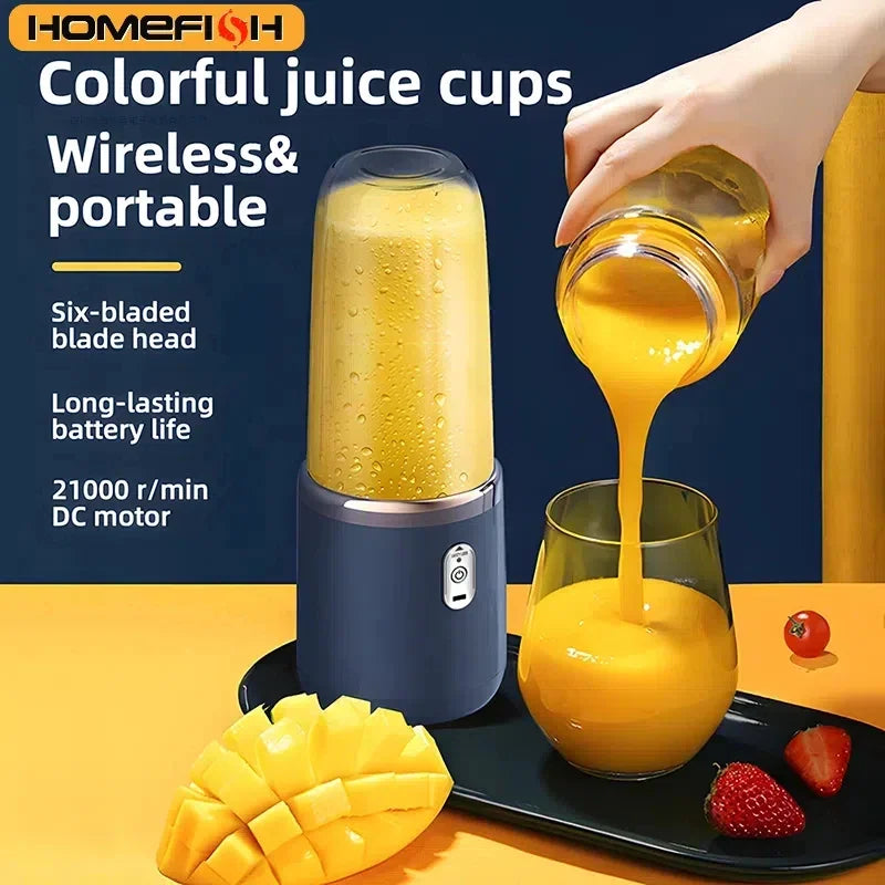 Showlu Smart portable mini blender with USB recharge, compact smoothie maker for on-the-go blending and fresh drinks