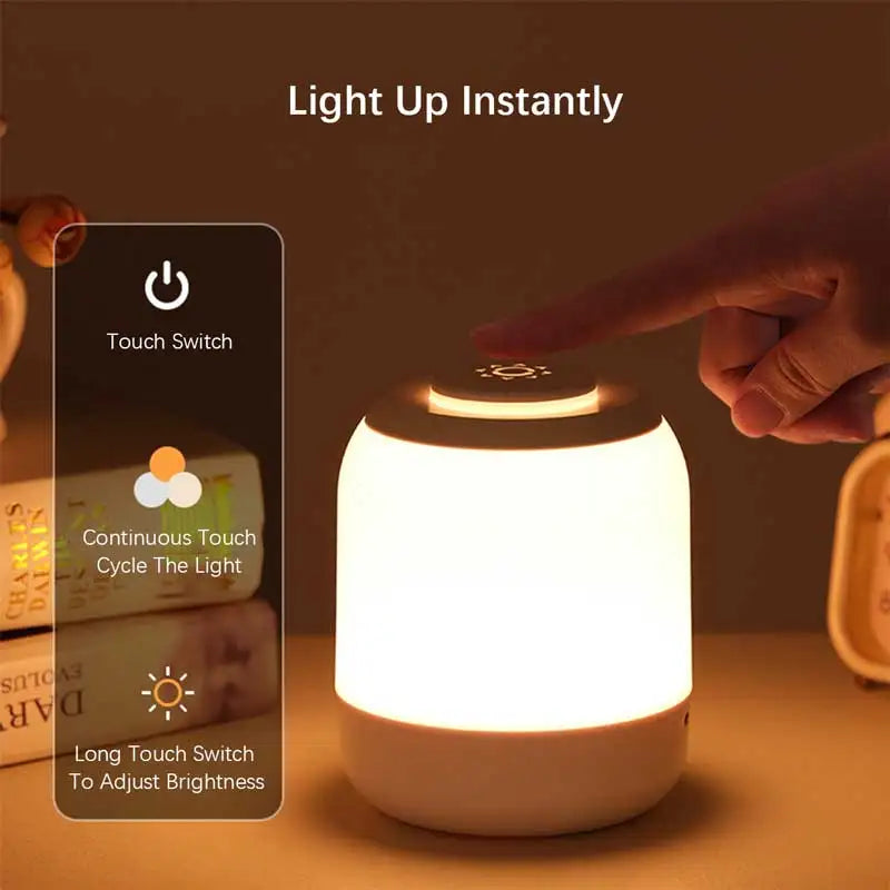 Showlu Smart General LED rechargeable table lamp with adjustable brightness on a sleek, modern surface.