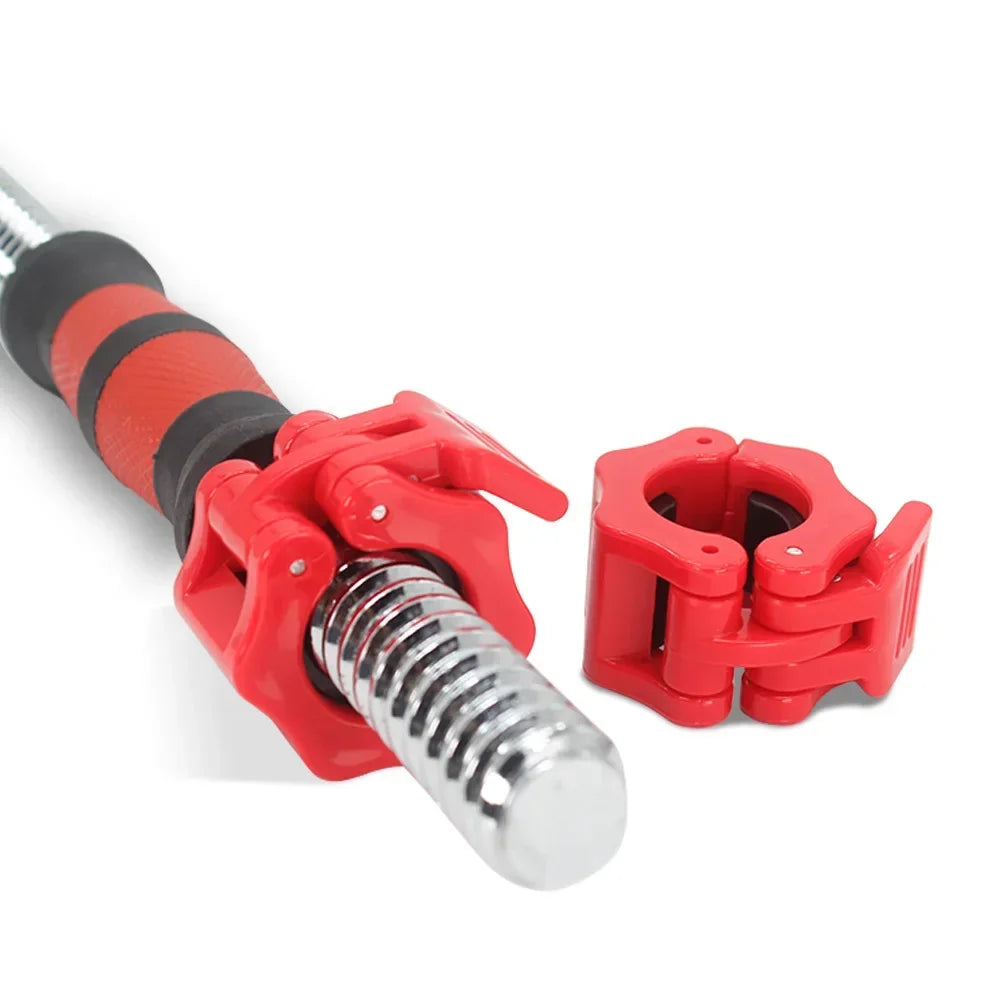 Showlu Fashion Store safety dumbbell clip with quick-release mechanism, rotating barbell buckle for secure fitness equipment locking