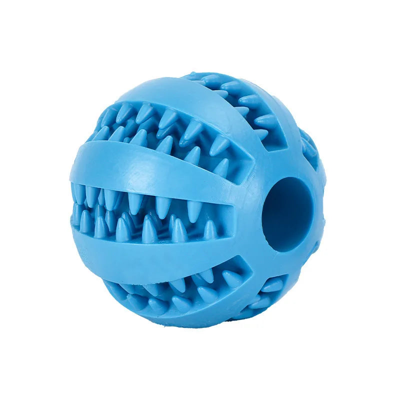 Showlu Smart General interactive rubber dog chew ball with treat dispenser, ideal for puppy teeth cleaning and training.