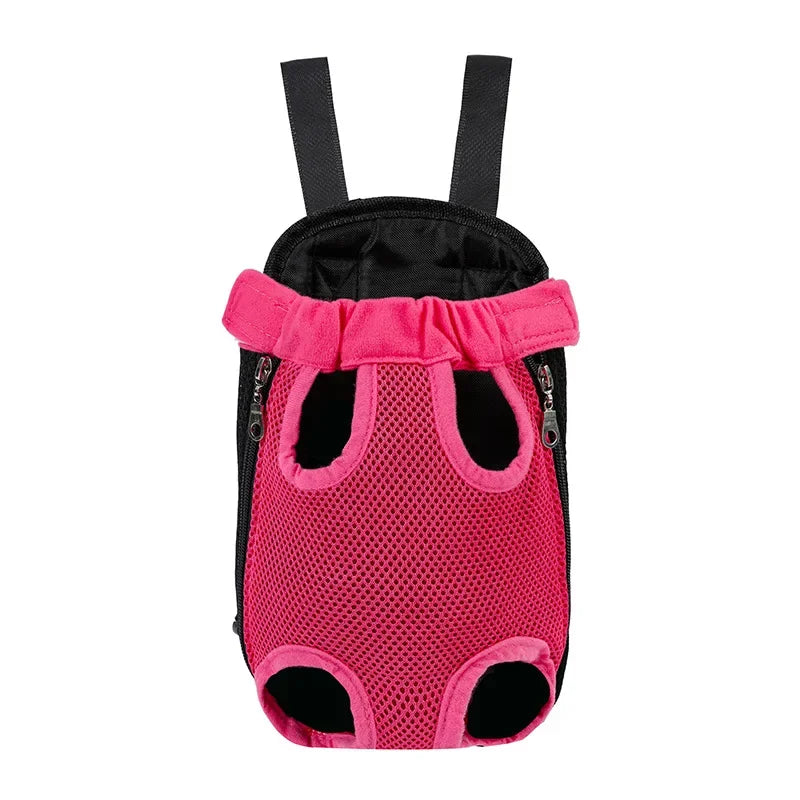 Showlu Adjustable Mesh Pet Carrier Backpack with breathable design for cats and small dogs, featuring a secure, lightweight travel bag.