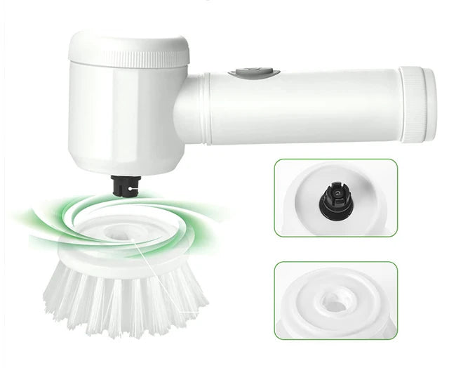 Showlu Smart General cordless electric spin scrubber with 7-in-1 cleaning brush and multiple attachments for versatile cleaning tasks