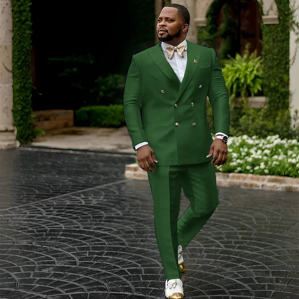 Showlu men's white satin tuxedo jacket with double-breasted design, part of a stylish 2-piece wedding suit ensemble.