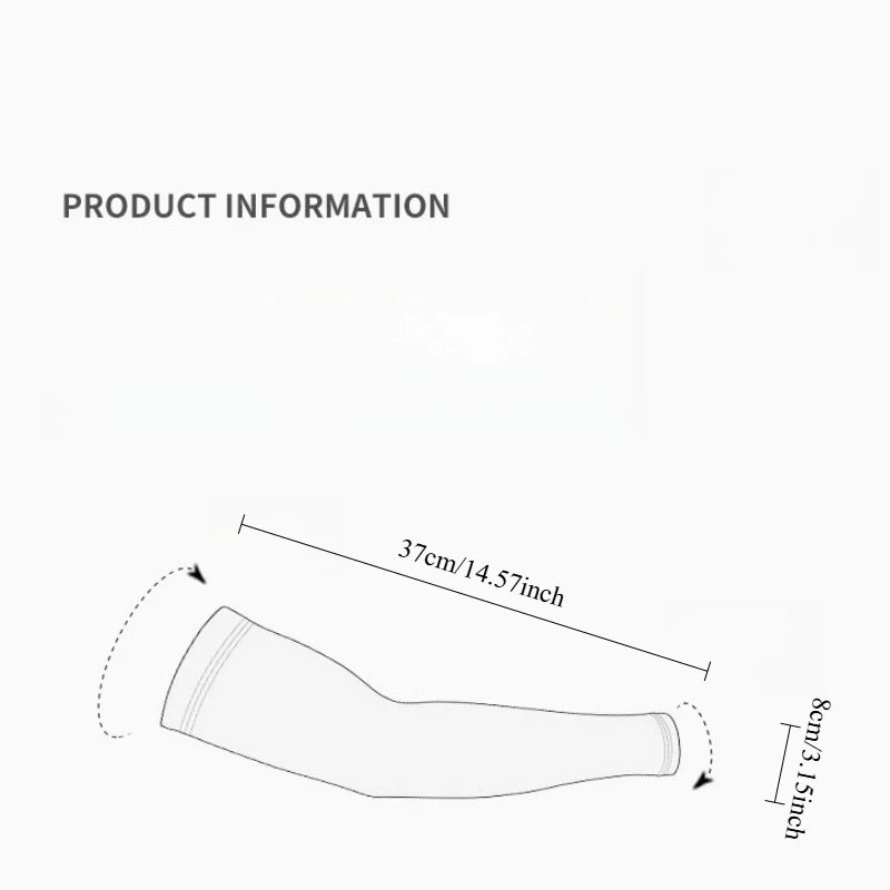Showlu Smart General cooling arm sleeves with UV sun protection, made of nylon with ice cooling technology for outdoor wear.