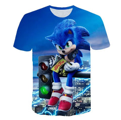 T-shirt 2025 Children's Clothes Sonic 3D for Kids Boys and Girls Cartoon Printing Animation Cosplay Clothing Accessories