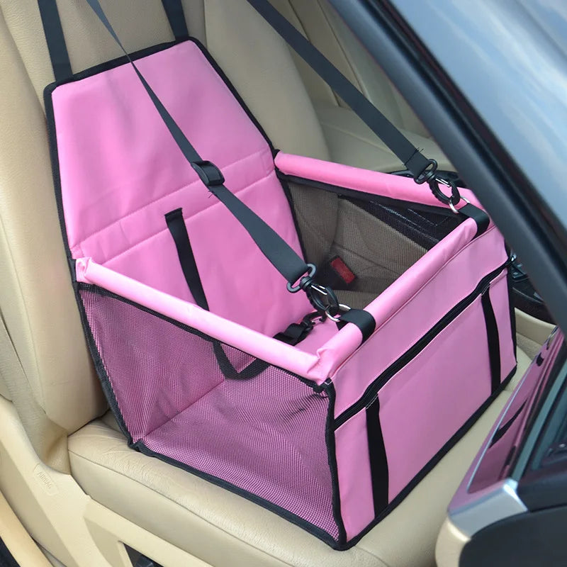 Showlu Smart General portable small dog car seat carrier bag with adjustable straps and breathable mesh for comfortable travel.