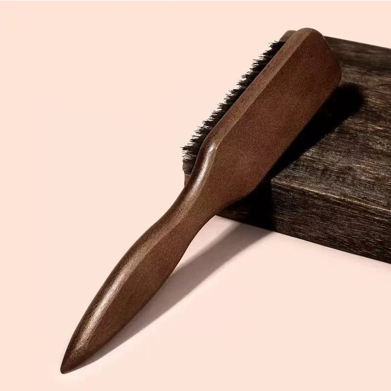 Brown pointed-tail bristle comb by Showlu Fashion Store, unisex hair comb with anti-static teeth for smooth, tangle-free hair at home