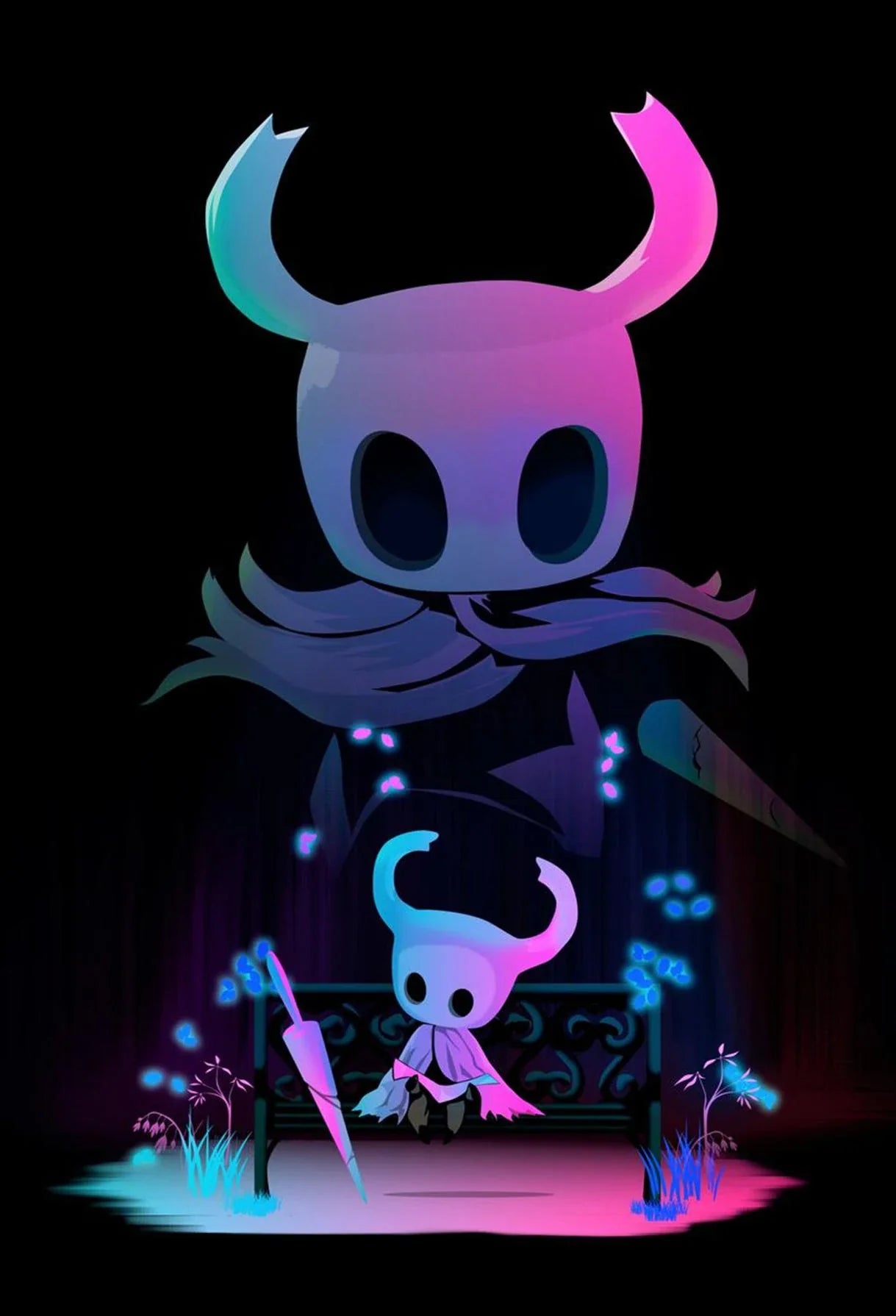 Hollow Knight canvas wall art featuring a modern video game poster with Knight character for home decor.