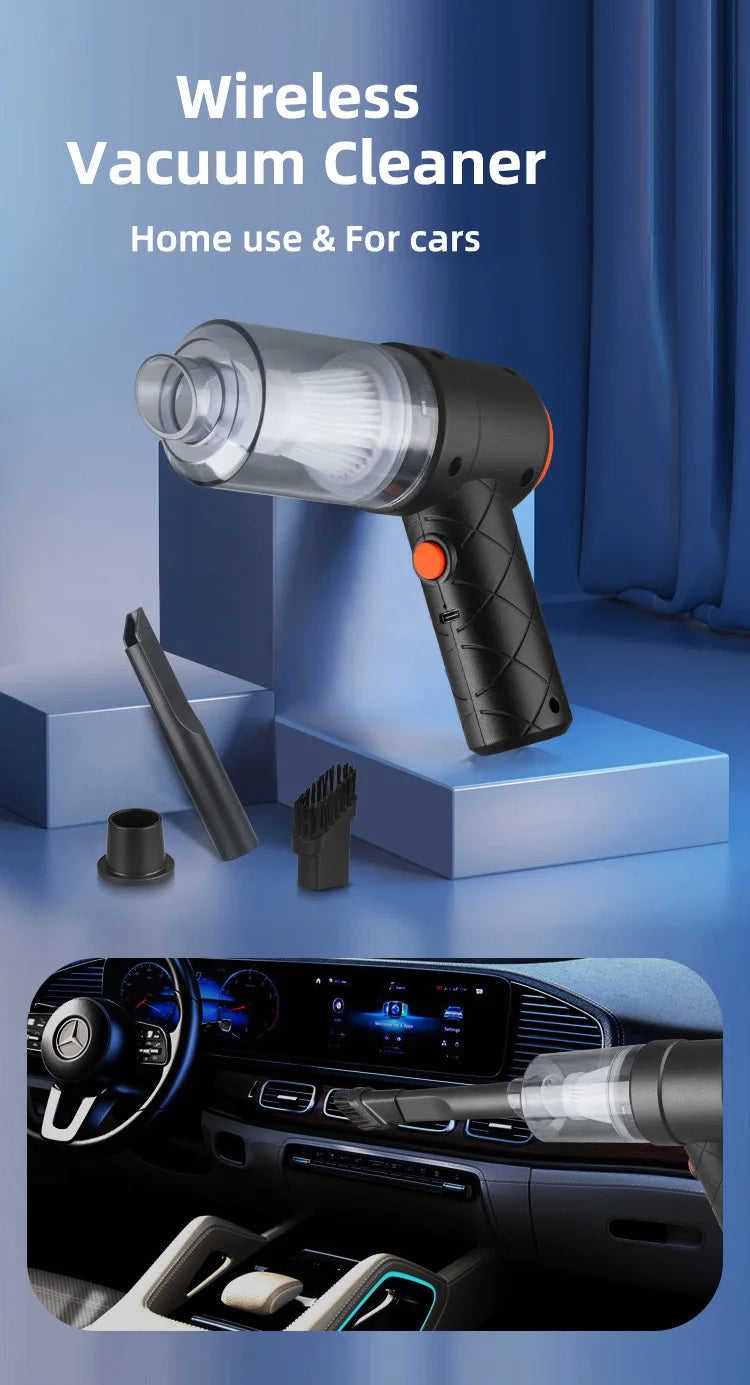 Showlu Smart General cordless high suction car vacuum cleaner with compact design and ergonomic handle for vehicle cleaning.