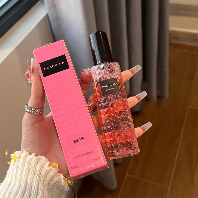Showlu Fashion DJBS Rivet Series Floral EDT perfume bottle, 100ml long-lasting fragrance with floral scent, in sleek packaging.