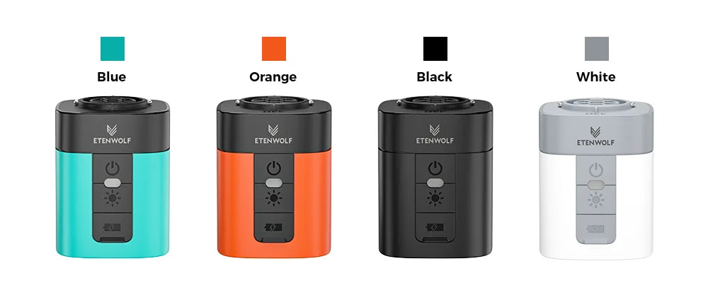 ETENWOLF Air 3 Ultra Portable Air Pump by Showlu Smart for inflating and deflating camping mattresses with LED and fast charging