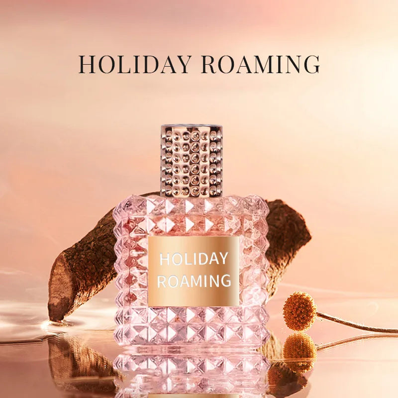 Showlu Fashion DJBS Rivet Series Floral EDT perfume bottle, long-lasting 100ml fragrance with a floral design.