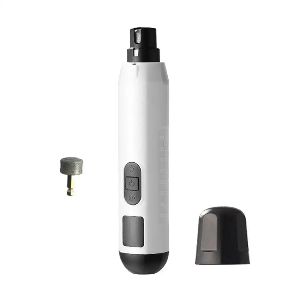 Electric dog nail grinder by Showlu Fashion Store featuring USB charging, quiet operation, and rechargeable design for pets' paw grooming.