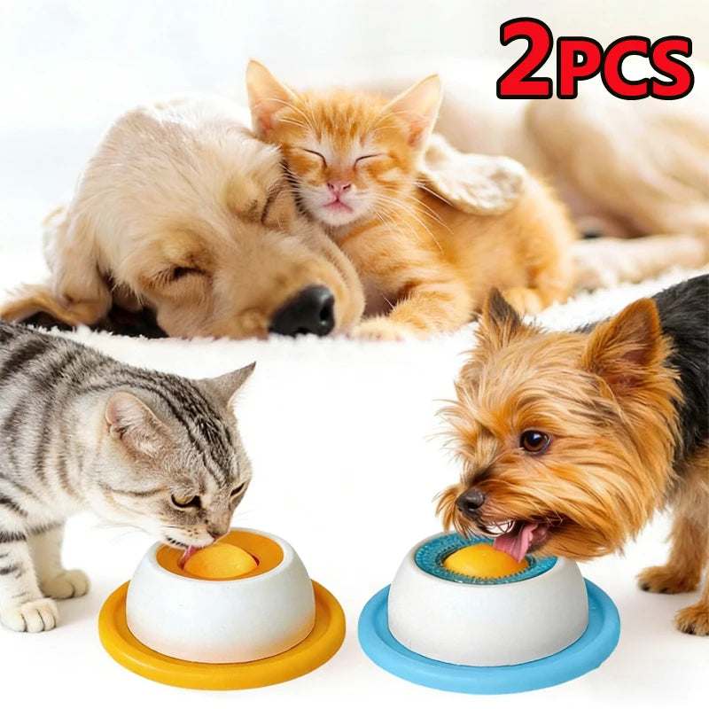 Showlu Fashion Store dog and cat yogurt licking plate, a slow feeder and interactive snack bowl for dental health and pet enrichment.