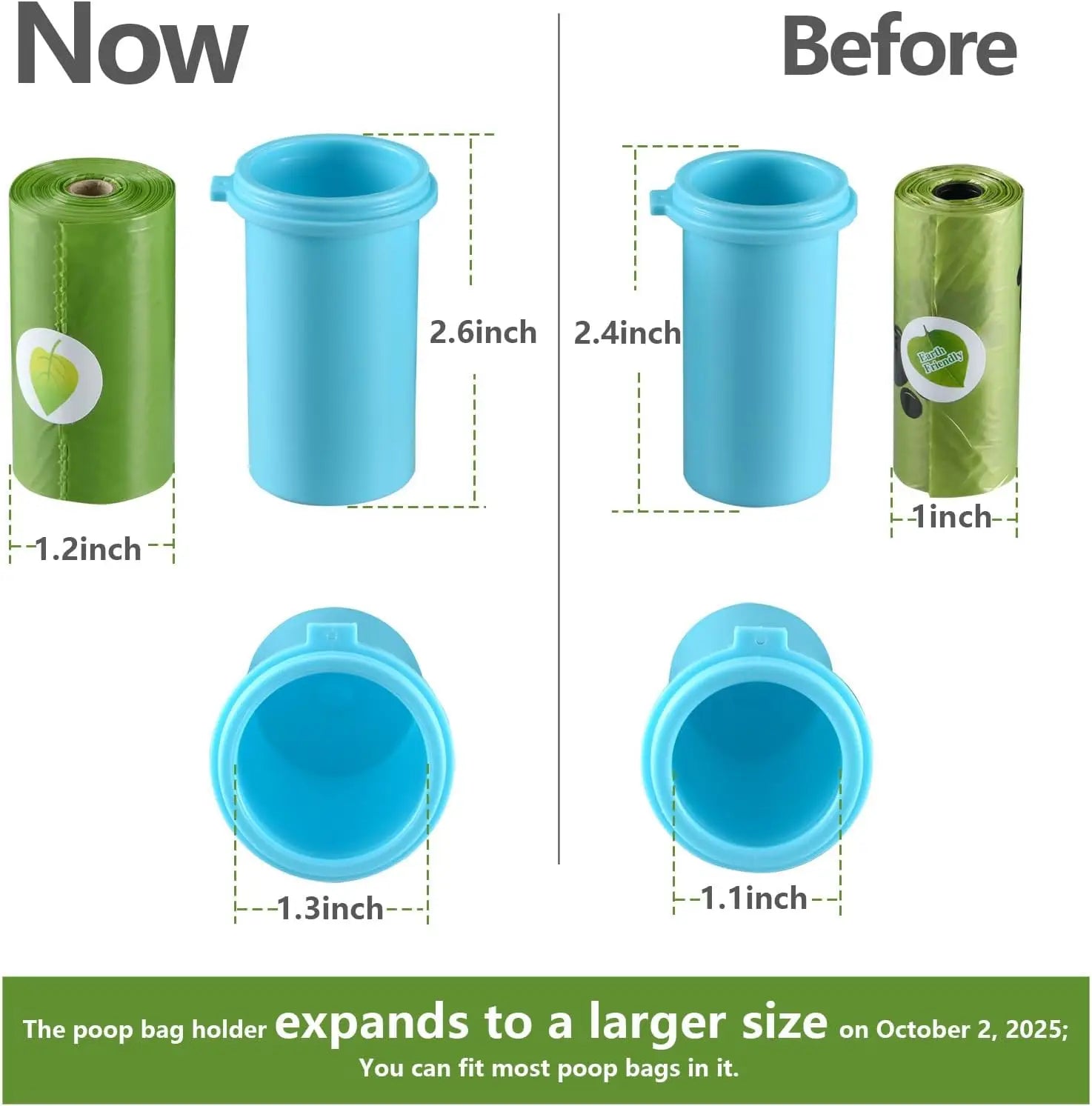 Showlu 3-in-1 portable dog water bottle with food and poop bag holder, compact design for outdoor pet hydration and convenience