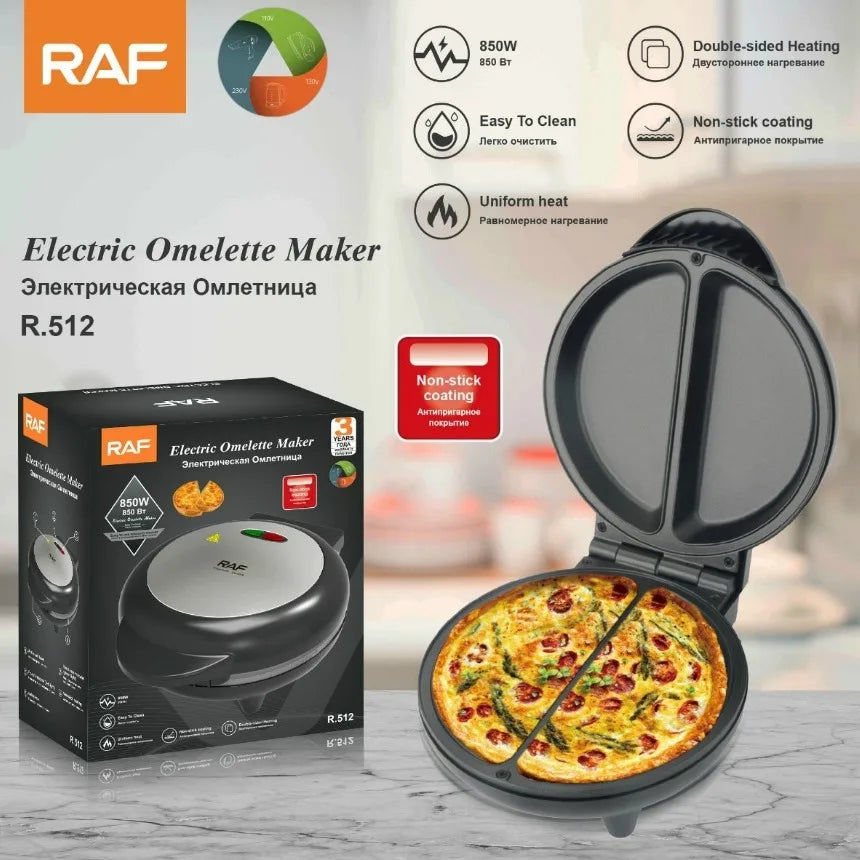 Showlu Smart General electric crepe and pizza maker with non-stick surface, 850W power for easy cooking and versatile use