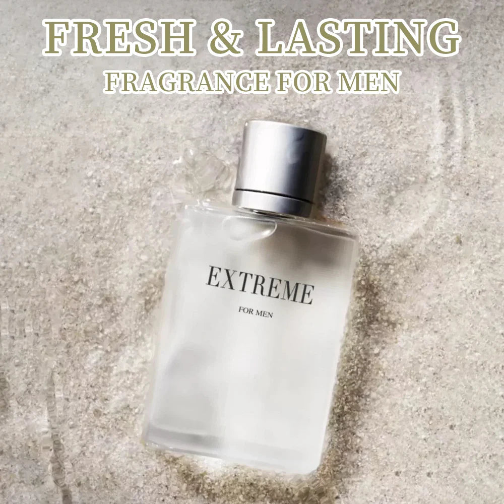 SHOWLU EXTREME Eau de Parfum for Men, 3.4 oz, showcasing the sleek bottle with modern design and dark accents.