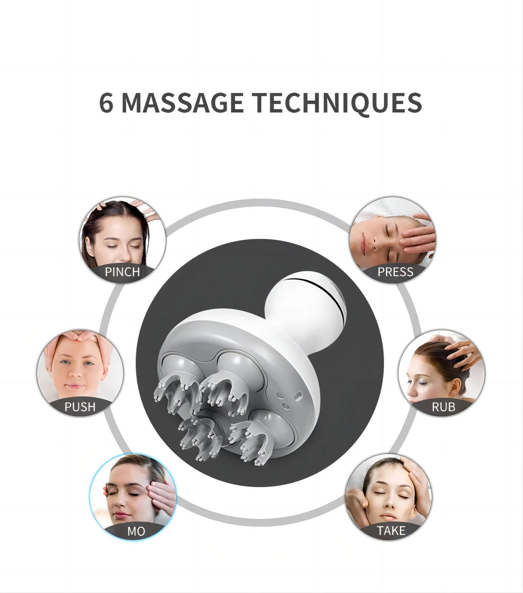 Showlu Smart General Scalp Massager 2.0 with ergonomic handle and flexible silicone bristles for relaxing scalp massage.
