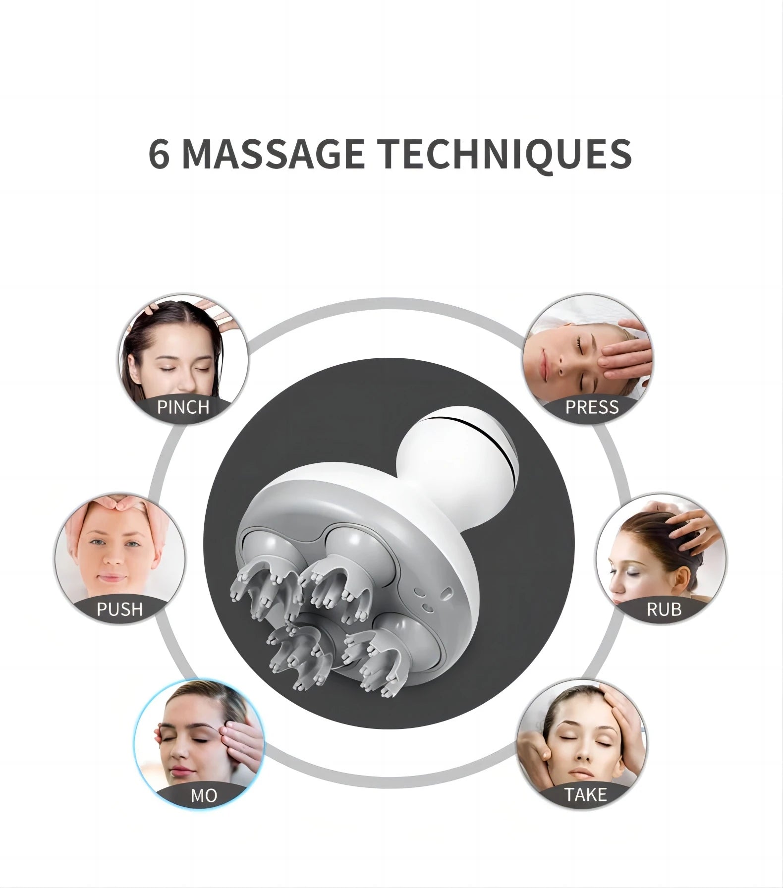 Showlu Smart General Scalp Massager 2.0 with ergonomic handle and flexible silicone bristles for relaxing scalp massage.