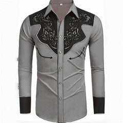 20 -color men's shirt long -sleeved shirt retro western denim big size loose cardigan long -sleeved casual shirt soft fabric